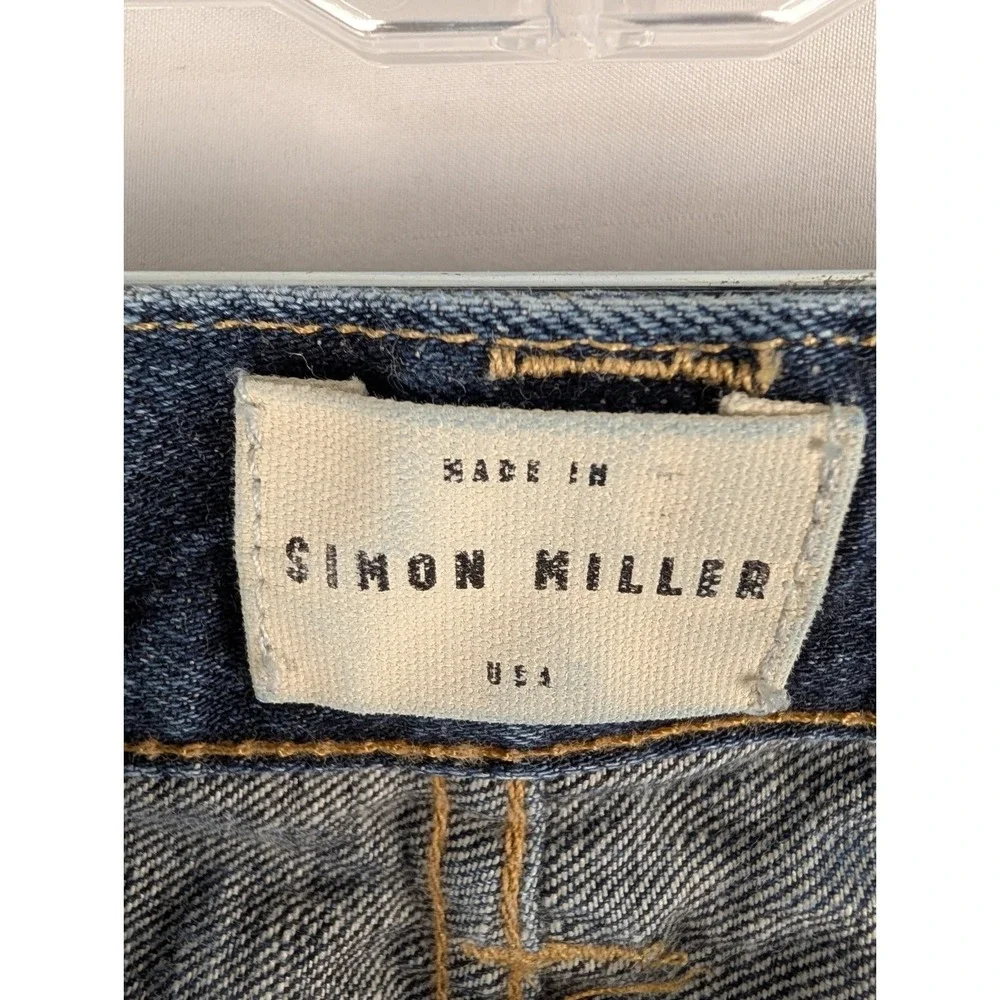 Simon Miller Slim Fit Jeans Mens 34 Blue Medium Wash Whiskered Made in USA